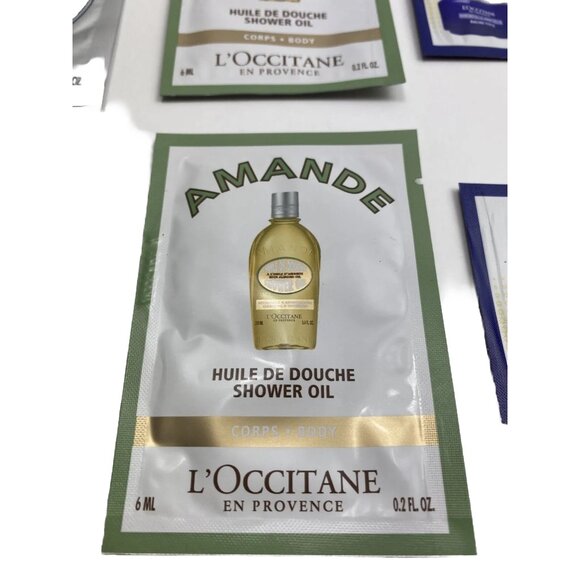 L’Occitane Sample Lot 12pc Eye Balm Shower Oil Hand Cream Milk Concentrate Trave - Picture 4 of 11